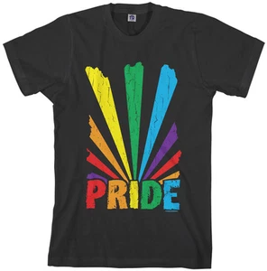 Threadrock Men's Gay Pride Rainbow Sunray T-shirt lesbian LGBT - Picture 1 of 8
