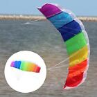 Stunt Power Kite Parafoil Winder Rainbow Parachute Outdoor Trickdrachen