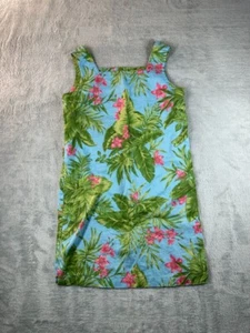Jones New York Dress Womens Size 4 Linen Hawaiian Floral Tropical Beach Mini - Picture 1 of 12