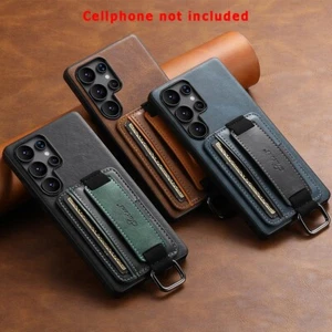 Modern & Stylish Wrist Strap Card Wallet Stand Case for Samsung Galaxy S25 Ultra - Picture 1 of 9