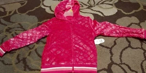 Wonder nation - PINK PLUSH/SILVER ACCENT HOODIE GIRLS SM 6-6X BRAND NEW!! - Picture 1 of 11