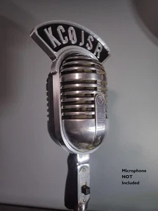 Custom Call Letters Mic Flag 4 Electro-Voice Cardyne I EV726 Vintage Microphone - Picture 1 of 8