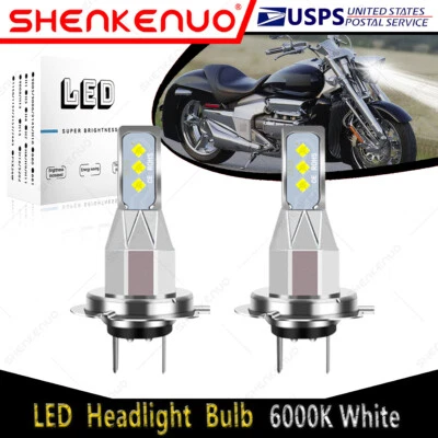 Faros LED blancos para Honda Valkyrie Rune 1800 NRX1800 2004-2005 2X H7 Foto 1 de 4