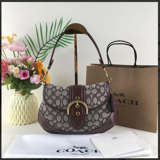 COACH Soho Bag Signature Jacquard Shoulder Bag CJ814 Outlet