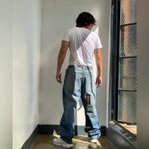 Men's Phat Farm Streetwear Mid Sandblast Wide Leg Denim Pants NWT - Picture 1 of 7