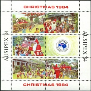 Mini hoja Christmas Island Christmas/Ausipex '84 1984 MNH, limpia y fresca - Imagen 1 de 1