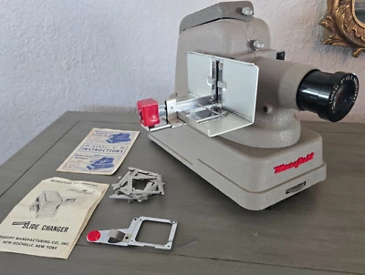 Proyector de diapositivas Mansfield Deluxe 300 vintage, con estuche de transporte, funciona Foto 1 de 4