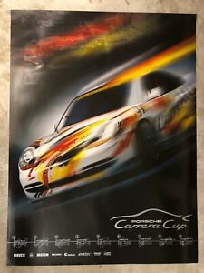 1998 Porsche 911 "Carrera Cup" Showroom Advertising Poster RARE!! Awesome L@@K
