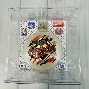 MLB Baltimore Maryland Orioles Bird Christmas Ornament Glass Round Ball - Picture 1 of 10