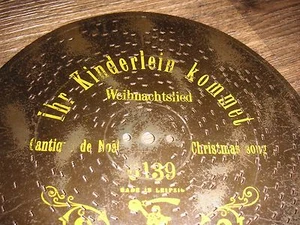 Your Kinderlein Come Polyphon Plato de Navidad 24,3cm Christmas Box 9 1/2"disc - Imagen 1 de 12