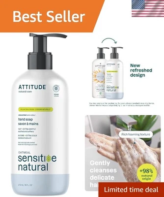 Jabón de manos calmante sin perfume - Certificado EWG para piel sensible, 16 fl oz Foto 1 de 4