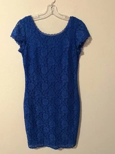 Laundry by Shelli Segal blaues Spitzenkleid Größe 8 - Bild 1 von 3