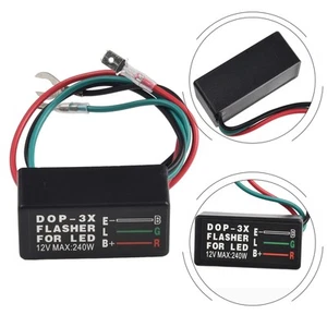 3 Pin 12V Electronic Motorcycle ATV Turn Signal LED Light Flasher Blinker-Relay - Picture 1 of 12