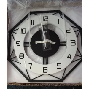 Non Ticking Metal Indoor Wall Clock 14 Inch - Picture 1 of 4
