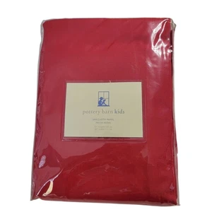 Pottery Barn Kids Red Sailcloth Tab Top Curtain Panel 44" X 63" Canvas New NIP - Picture 1 of 3