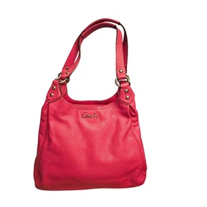 Bolso Hobo Coach de Cuero Cartera Rosa Auténtico Bolso de Hombro - Imagen 1 de 14