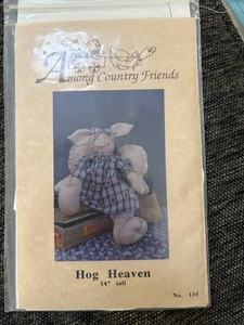 Primitive Pattern For Pig 14” Tall Vintage Pattern Is Cut Farm - Picture 1 of 1