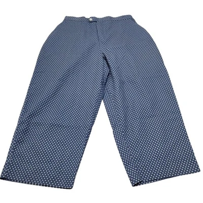 Vintage Ms Lee deadstock denim pants bloomers balloon leg floral polka dot NWT - Image 1 of 4