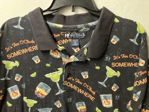 VTG Big Dogs golf all-over graphic print short sleeve polo shirt Mens Size 4X - Picture 1 of 4
