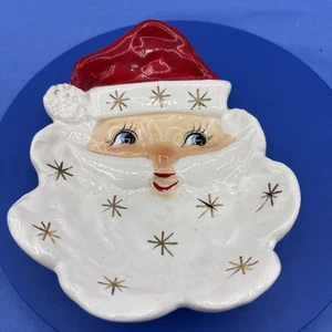 Vintage Holt Howard Santa Gesicht Nuss/Süßigkeitenschale/Tablett mit Sternen 6189 - Bild 1 von 8
