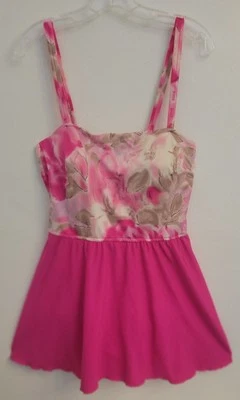 Traje de baño con falda rosa Perfection Fit By Roxanne 18/40 CupB raro Gvc años 60 de colección  Foto 1 de 4