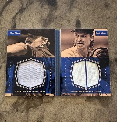 2013 Panini America's Pastime Randy Johnson Roger Clemens Dual Exhibits /49 - Image 1 of 2