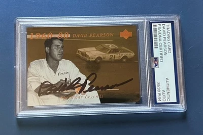 David Pearson Signed 1995 Upper Deck Card #156 PSA / DNA NASCAR  Legends Auto - Image 1 of 4