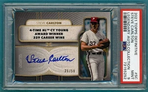 2021 Topps Definitive Steve Carlton Legendary Autograph Collection /50#SC PSA 9! - Picture 1 of 2