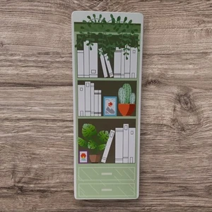 Book Tracker Bookmark Bookshelf Design Double-Sided Reading Page Marker, 7"X2.5" - Picture 1 of 8
