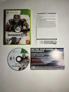 Madden NFL 12 Microsoft Xbox 360 CIB Complete Tested and Working - Picture 1 of 6