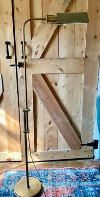 Vintage Authentic Frederick Cooper Brass gold  Pharmacy Floor Lamp adjustable - Image 1 of 4