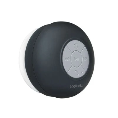 Bluetooth Lautsprecher Spritzwassergeschützt Saugnapf IP44 Dusche Bad Schwarz - Bild 1 von 4