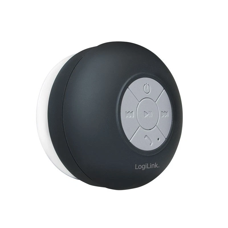 Bluetooth Lautsprecher Spritzwassergeschützt Saugnapf IP44 Dusche Bad Schwarz - Bild 1 von 4