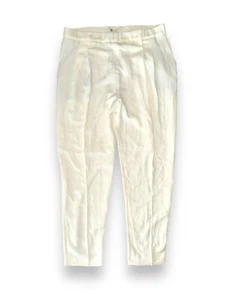 BRUNELLO CUCINELLI Silk Blend Pants Pleated w Pockets Ivory size US 8 - Picture 1 of 8