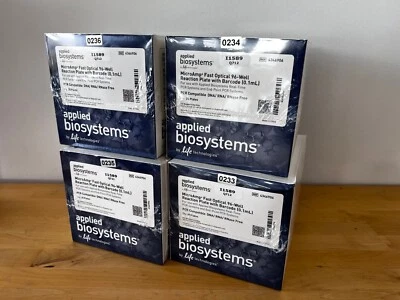 Placa de reação óptica Applied Biosystems MicroAmp 96 poços código de barras 4346906 0,1 mL - Imagem 1 de 4