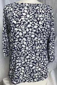 LADIES PHASE EIGHT TOP. NAVY WHITE FLORAL. SIZE 10 - Picture 1 of 5