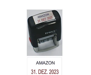 Stempelautomat - Selbstfärber - AMAZON - mit Datum bis 2035 NEU - Bild 1 von 1