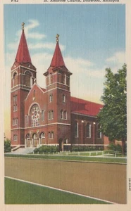 St. Ambrose Church - Ironwood, Michigan - unposted litho - Picture 1 of 3