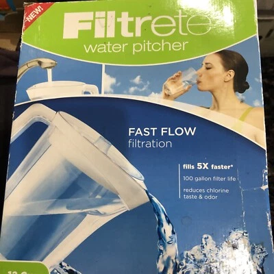 Filtrete Water Pitcher Fast Flow 100 Gallon Fliter Life 12 Cup - Image 1 of 3