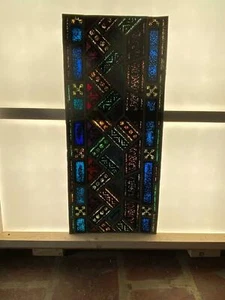 ANTIQUE GERMAN STAINED GLASS CHURCH WINDOW FROM A CLOSED CHURCH - M12H - Picture 1 of 1