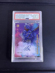 2021 Bowman Inception Prospect Auto Reginald Preciado /400 PSA Gem Mint 10 - Picture 1 of 2