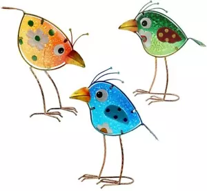 Metal Birds Statue Art Accent Pond Decoy Patio Porch Lawn Garden Yard Office NEW - Picture 1 of 12