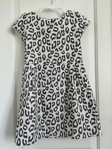 Janie & Jack girls 6 leopard corduroy lined short sleeve dress Parisian Park 14 - Picture 1 of 3