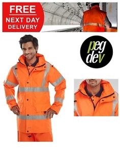 CHAQUETA ABRIGO RAIL SPEC UNISEX HIVIS NARANJA JUBILEO TALLAS S-4XL HGJJOR - Imagen 1 de 2