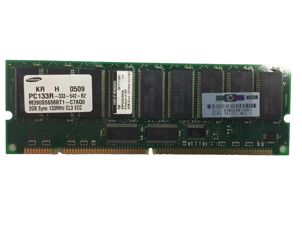 1 x 2GB SYNC SAMSUNG M390S5658BT1 C7AQ0 291711-051 SERVER RAM ECC 133MHz - Image 1 of 1