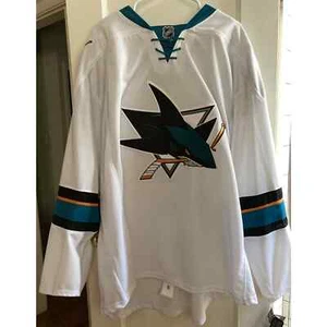 SAN JOSE SHARKS AUTHENTIC REEBOK CENTER ICE JERSEY. AWAY/ROAD MENS SIZE 60. NWT - Picture 1 of 7