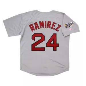 Manny Ramirez 2007 Boston Red Sox Grey Road World Series Jersey Men's (S-3XL) - Picture 1 of 6