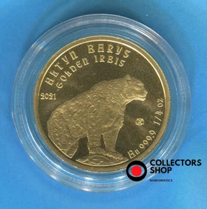 KAZAJSTÁN: 2021 Moneda de Oro 20 Tenge ALTYN BARYS ORO IRBIS 1/4 OZ ORO 999 - Imagen 1 de 2