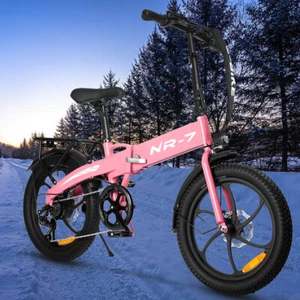 New 850W Ebike 20" Electric Bike Bicycle 25Mph Commuter City E-bikes Pink - Picture 1 of 16