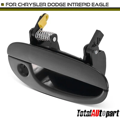 Manija de puerta exterior negra con cerradura para Chrysler New Yorker Dodge delantera derecha Foto 1 de 4